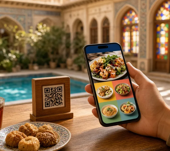 منوی دیجیتال در کاشان: راهنمای کامل منوی QR برای رستوران‌ها و کافه‌ها