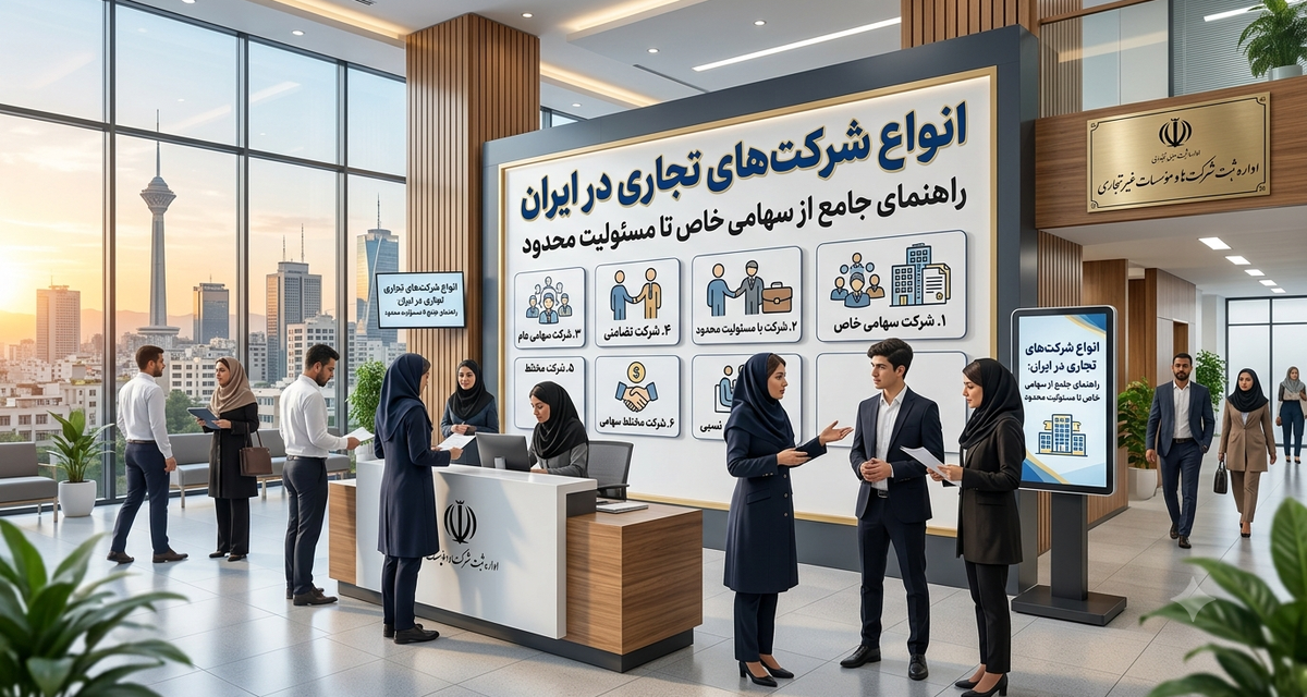 انواع شرکت‌های تجاری در ایران: راهنمای جامع از سهامی خاص تا مسئولیت محدود